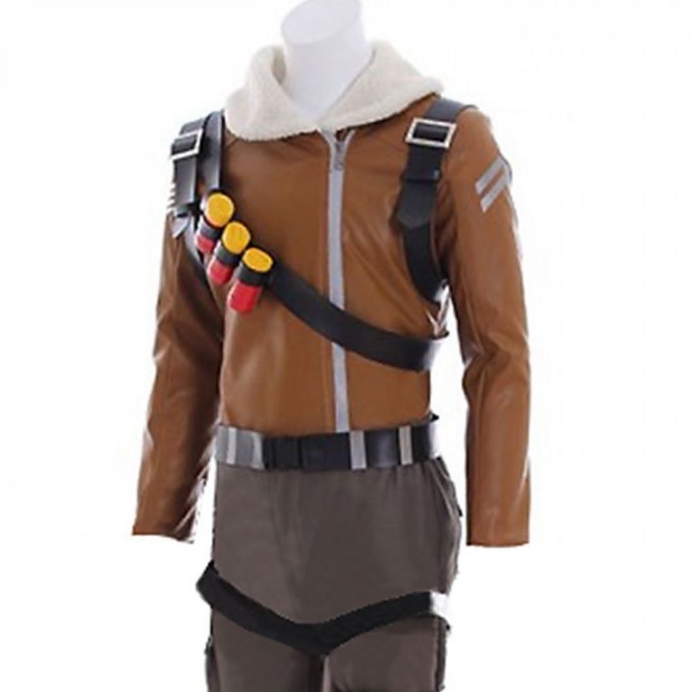 Fortnite Cosplay faux leather raptor bomber jacket costume